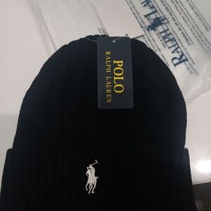 Polo Ralph Lauren Black Knit Hat,NWT
